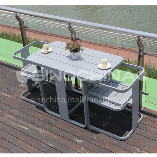 MSSM-PS066 Outdoor table and chair courtyard terrace villa high-grade plastic wood storage table and chair